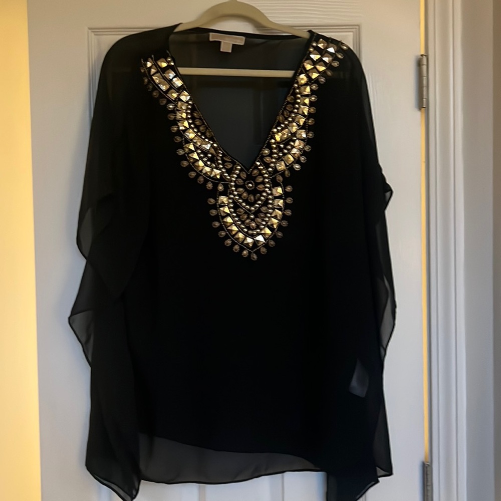 Michael Kors gold beaded top